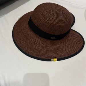 Chic Brown Sun Hat with Black Band